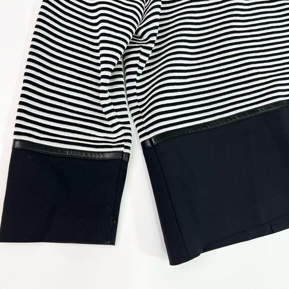 Ming Wang Jacket Womens PS Black & White Striped Color Block Open Front Petite - Picture 9 of 10